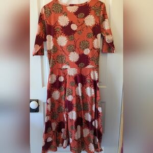LuLaRoe Medium Nicole dress, fall floral print